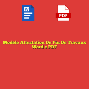 Modèle Attestation De Fin De Travaux Word e PDF