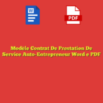 Modèle Contrat De Prestation De Service Auto-Entrepreneur Word e PDF
