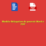 Modèle Délégation de pouvoir Word e PDF