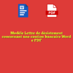 Modèle Lettre de désistement concernant une caution bancaire Word e PDF