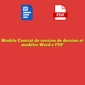 Modèle Contrat de cession de dessins et modèles Word e PDF