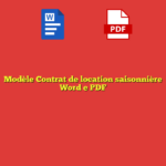 Modèle Contrat de location saisonnière Word e PDF
