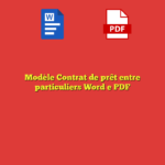 Modèle Contrat de prêt entre particuliers Word e PDF
