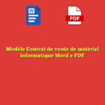 Modèle Contrat de vente de matériel informatique Word e PDF