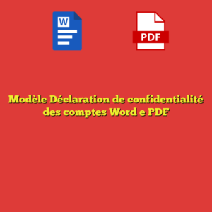 Modèle Déclaration de confidentialité des comptes Word e PDF