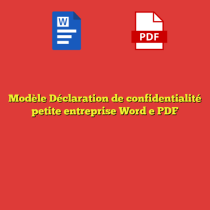 Modèle Déclaration de confidentialité petite entreprise Word e PDF
