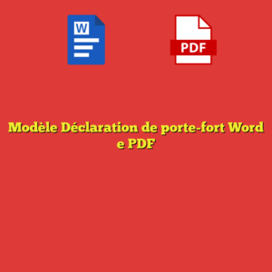 Modèle Déclaration de porte-fort Word e PDF
