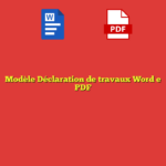 Modèle Déclaration de travaux Word e PDF