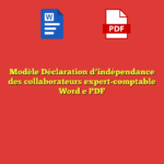 Modèle Déclaration d’indépendance des collaborateurs expert-comptable Word e PDF