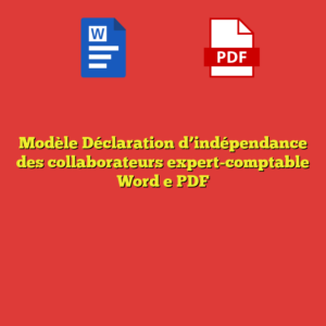 Modèle Déclaration d’indépendance des collaborateurs expert-comptable Word e PDF