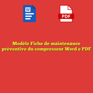 Modèle Fiche de maintenance préventive du compresseur Word e PDF