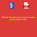 Modèle Récépissé de remise en main propre Word e PDF